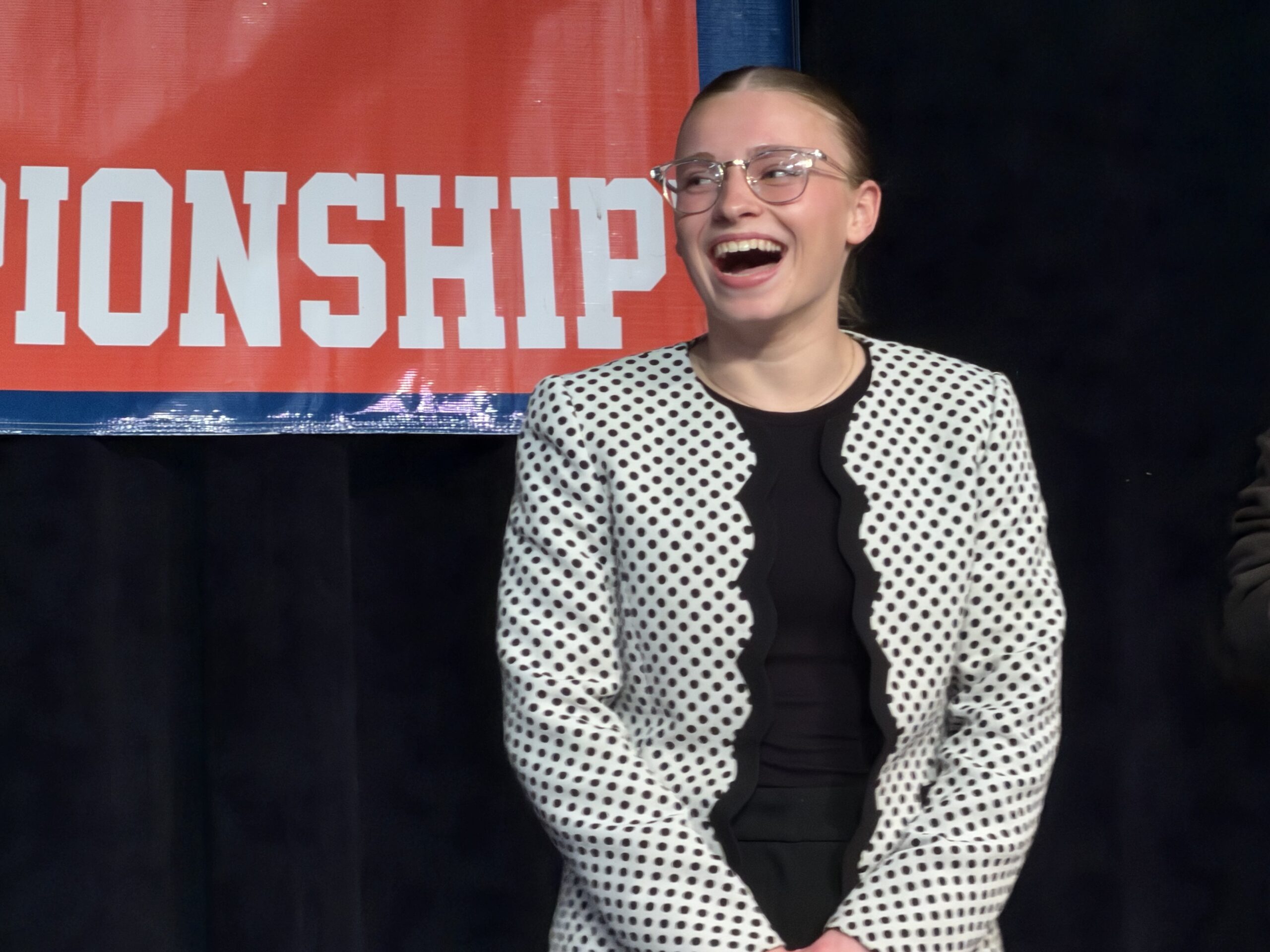 Senior Ella Schrag wins 2A speech title